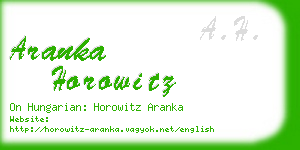 aranka horowitz business card